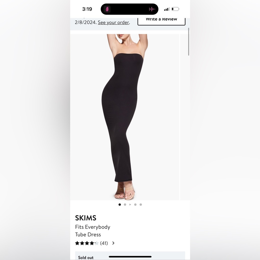 Skims tube dress NWT